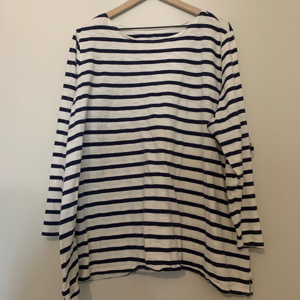 Navy Striped Long Sleeve Old Navy Top